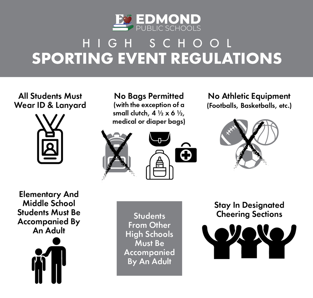 high school event regulations graphic