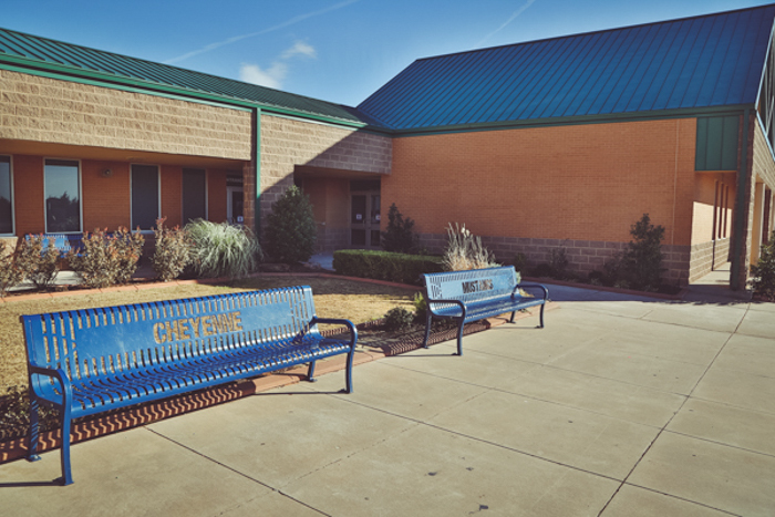 front entrance of Cheyenne Middle School